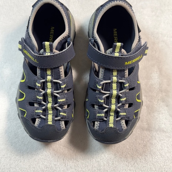 Merrell Kid's Hydro H2O Hiker Sandal Sport Little Kid Size 13 Navy/Lime - Picture 4 of 7